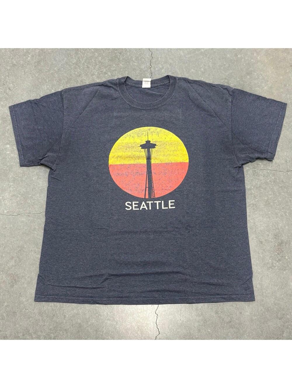 Gildan Seattle Space Needle Logo T Shirt